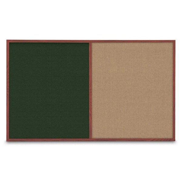 Enclosed Corkboard, 1 Door, 18"x24", 4" Fra, UV3400-BLACK-FORBO